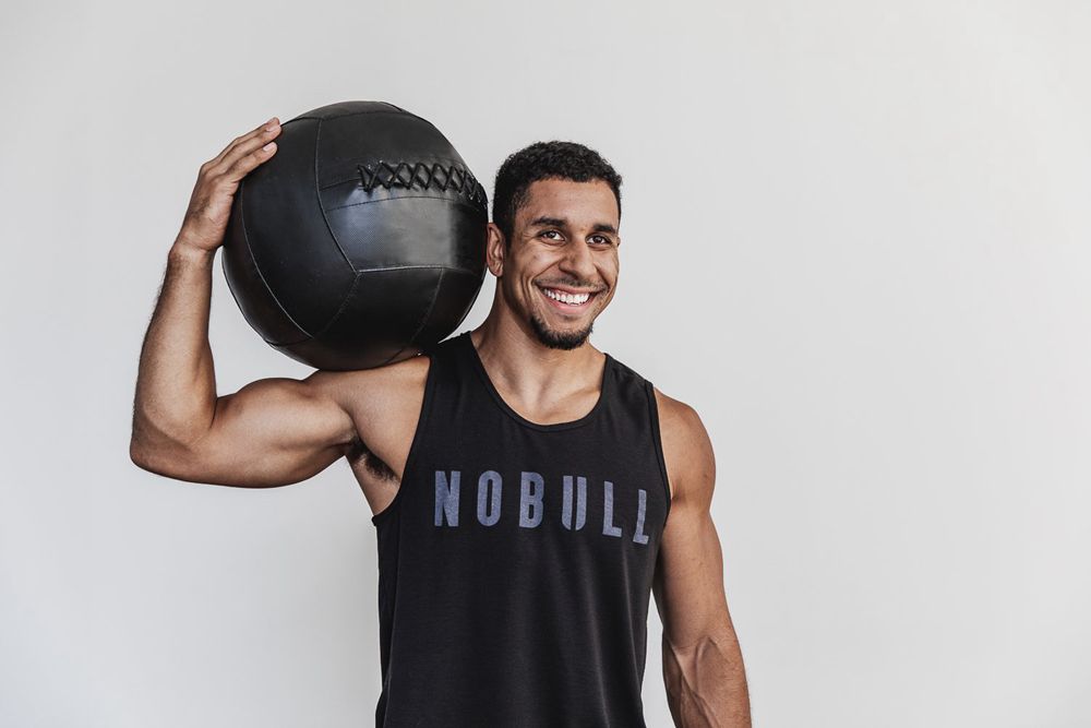 NOBULL Men's Tank Tops - Black - Ireland (9172KTEGZ)